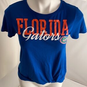 University of Florida Gators mascot logo blue orange short sleeve t-shirt